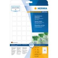 Étiquettes repositionnables HERMA 10105 Blanc Carrées 24 x 24 mm 25 Feuilles de 70 Étiquettes 10105