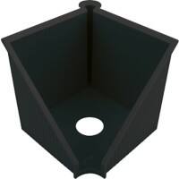 helit Notitiedoos Zwart 250 PS (Polystyreen) 12,7 x 12,7 x 12 cm