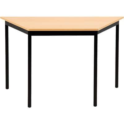 Sodematub Trapeziumvormig Trapeziumvormige tafel Zwart IJzer Zwart 1.200 x 600 x 740 mm
