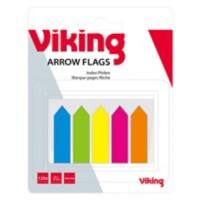 Viking Pijlen Index Kleurenassortiment Blanco Niet geperforeerd Speciaal 1,2 x 10,5 x 4,5 cm 70 g/m² 5 Stuks à 25 Strips