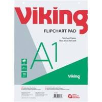 Viking Flipoverblok 100% Gerecycled A1 70 g/m² Blanco Wandmontage 5 Stuks à 20 Vellen