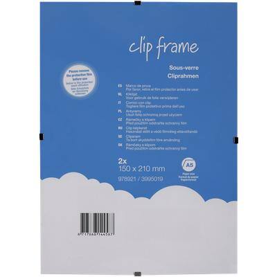 Niceday Wandmontage Clip Frame 978921 A5 150 x 210 mm transparant 2 stuks