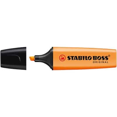 STABILO BOSS ORIGINAL Tekstmarker Oranje Breed Beitelpunt 2-5 mm Navulbaar