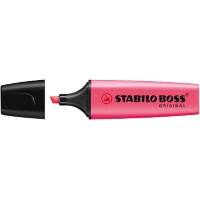 STABILO BOSS ORIGINAL Tekstmarker Roze Breed Beitelpunt 2 - 5 mm Navulbaar