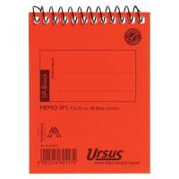 Ursus Style Schrijfblok Speciaal formaat Geruit Spiraalbinding Karton Oranje Niet geperforeerd 96 Pagina's 48 Vellen