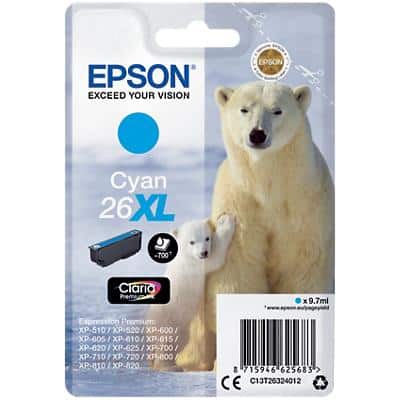 Epson 26XL Origineel Inktcartridge C13T26324012 Cyaan