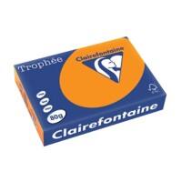 Papier couleur Clairefontaine Trophée A4 Orange 80 g/m² 500 Feuilles