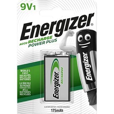 Energizer Batterij Recharge Power Plus 9V 175 mAh Nikkel-metaalhydride (NiMH) 9 V