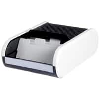 Boîte De Cartes De Visite helit Linéaire Blanc, noir 300 Cartes 13,6 x 24,2 x 6,7 cm