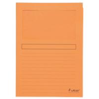 Exacompta L-mappen 50104E A4 Oranje Recycled papier Met venster 22 x 31 cm 100 Stuks