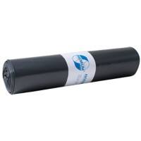 Sac-poubelle LDPE Premium Déchets courants DEISS 120 l Noir HDPE (Polyéthylène renforcé haute densité) 60 microns 25 Unités