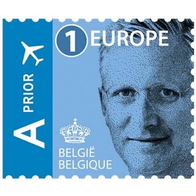 bpost Postzegelvel België Prior Europa Tarief 1 Koning Filip 50 Stuks Op vel Gegomd