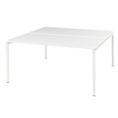 Table Bisley Quattro desk basic Blanc/Blanc 160 x 164 x 74 cm