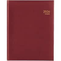 Agenda Brepols Timing Lima 2026 A5 1 Semaine sur 2 pages Allemand, Anglais, Français, Italien, Néerlandais, Espagnol Bordeaux 0,136,1256,04,6,0