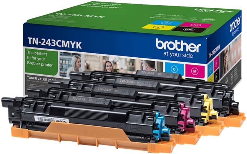 Brother TN-243CMYK Origineel Tonercartridge Zwart, Cyaan, Magenta, Geel Multipack 4 Stuks