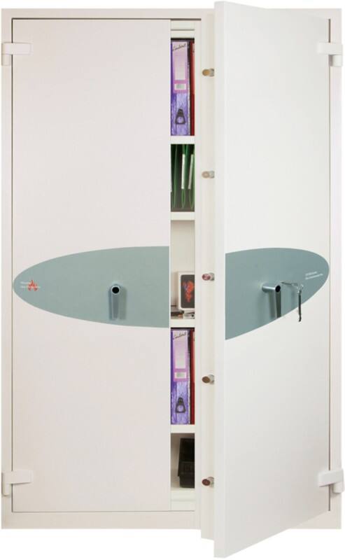 Coffre-fort ignifuge Phoenix Fire Commander Pro Serrure à clé 772 L FS1923K Blanc