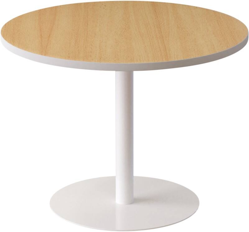 Table de réception meet powered by PAPERFLOW Mélamine Brun clair Blanc 800 x 800 x 600 mm