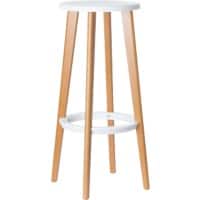 Tabouret de bar Paperflow Woody Blanc 2 Unités