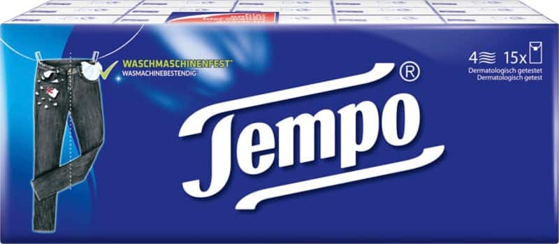 Tempo Papieren Zakdoekjes 4-laags 15 Stuks à 10 Vellen