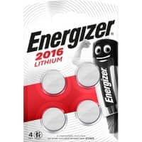 Energizer Knoopcelbatterij Lithium CR2016 100 mAh Lithium (Li) 3 V 4 Stuks
