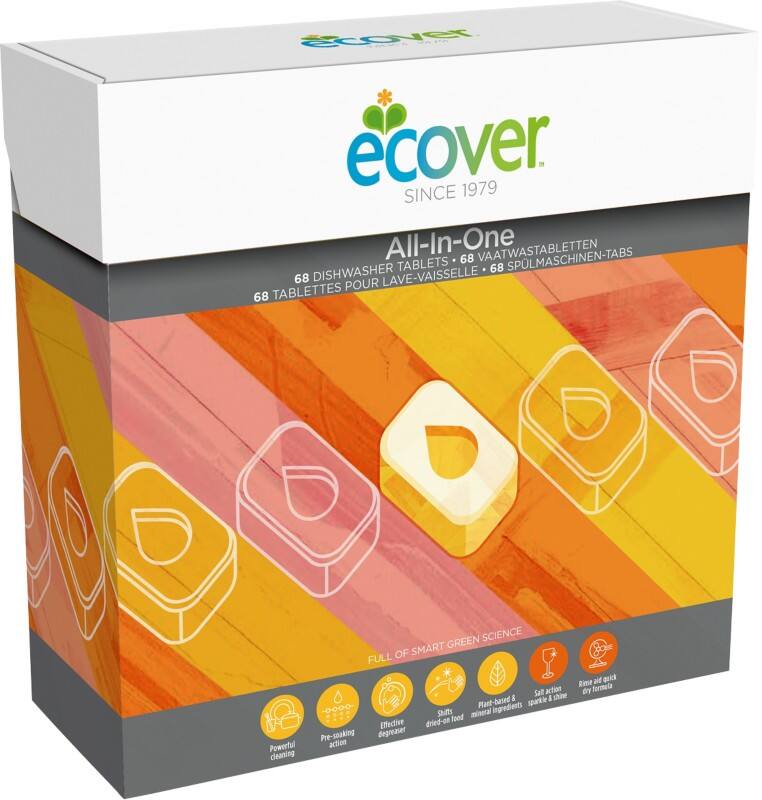 Tablettes pour lave-vaisselle Ecover Tout-en-un 68 unités