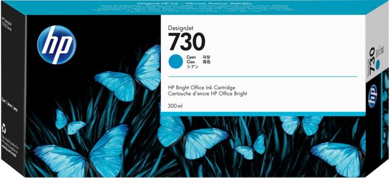 HP 730 Origineel Inktcartridge P2V68A Cyaan