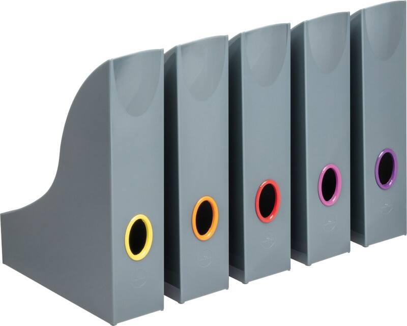 DURABLE Tijdschriftencassette Polystyreen A4 Kleurenassortiment 5 Stuks