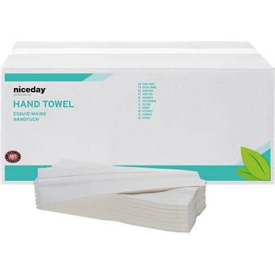 Niceday Professional Papieren handdoeken Standard 2-laags C-vouw Wit 24 Stuks à 96 Vellen