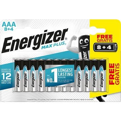 Energizer Batterij Max Plus AAA Alkaline 1.5 V 12 Stuks