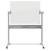 Tableau blanc en verre magnétique pivotant mobile Nobo 120 x 90 cm Blanc brillant