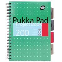 Pukka Pad Projectboek Metallic B5 Gelinieerd Spiraalgebonden PP (Polypropeen) Harde rug Groen Geperforeerd 200 Pagina’s 3 Stuks