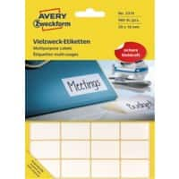 AVERY ZWECKFORM Etiketten 3319 Klevend Wit 29 x 18 mm  30 Vellen à 32 Etiketten