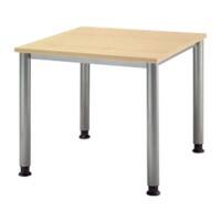 Bureau Hammerbacher Matrix Carré Érable 4 pieds 800 (L) x 800 (P) x 760 (H) mm Aggloméré, Aluminium, Bois, Plastique