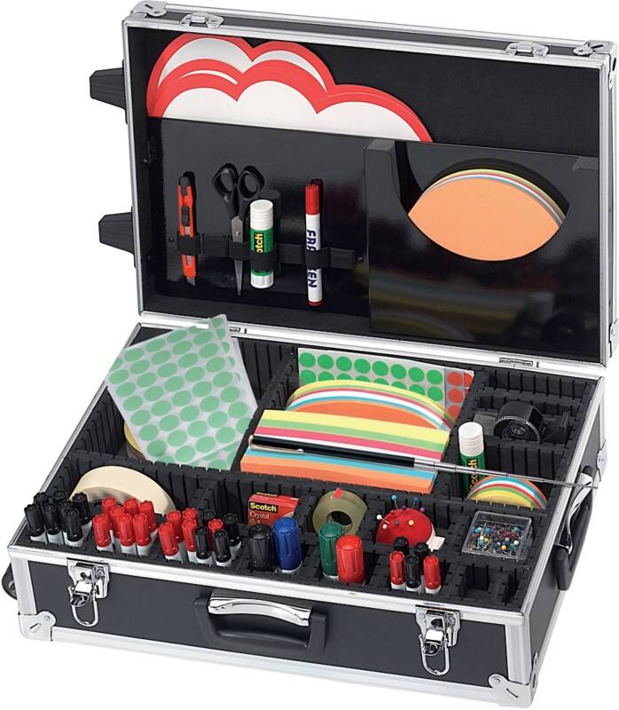 Mallette de modération Franken Trainer 54 x 18 cm Aluminium Argenté, noir 3156 Unités