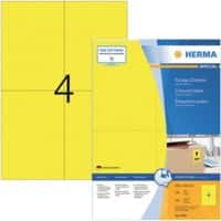 Étiquettes multifonctions HERMA 4396 Jaune Rectangulaires 400 Étiquettes par paquet