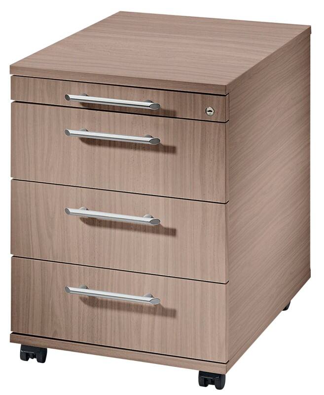 Caisson mobile Hammerbacher AC30/N 4 Tiroirs 428 x 580 x 590 mm Brun