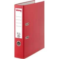 Viking Classeur A4 75 mm Rood 2 ringen 1007478 Karton, PP (Polypropeen) Mat Staand