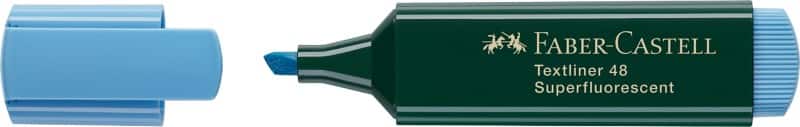 Faber-Castell Textliner 48 Tekstmarker Blauw Medium Beitelpunt 1 - 5 mm Navulbaar