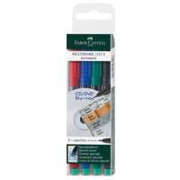 Faber-Castell Multimark Overheadmarker Extra Fijn Naaldpunt 0,4 mm Kleurenassortiment 4 Stuks