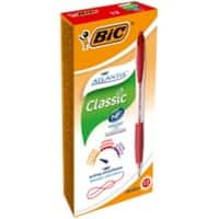 BIC Atlantis Classic balpen rood Medium 0,4 mm navulbaar 12 stuks