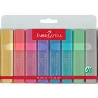 Faber-Castell Pastel 46 Tekstmarker Kleurenassortiment Medium Beitelpunt 5 mm 8 Stuks