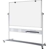 Bi-Office Vrijstaand Magnetisch Mobiel Draaibaar Whiteboard Emaille QR5204GR 120 x 90 cm