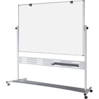 Tableau blanc mobile Bi-Office Evolution Autoportant Magnétique Acier Laqué Double 120 (L) x 90 (H) cm