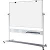 BI-Office Freestanding Magnetisch Mobiel Draaibaar Whiteboard Gelakt Staal QR5203GR 120 x 90 cm
