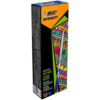 BIC Intensity Fineliner Medium 0,7 mm Blauw Intensity 12 Stuks