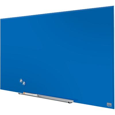 NieuwZeeland verticaal Verheugen Nobo Impression Pro Wandmontage Magnetisch Glasbord 100 x 56 cm Blauw |  Viking Direct BE