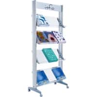 Présentoir Paperflow A4 Argenté 12A4TT.35 720 (L) x 385 (P) x 1678 (H) mm