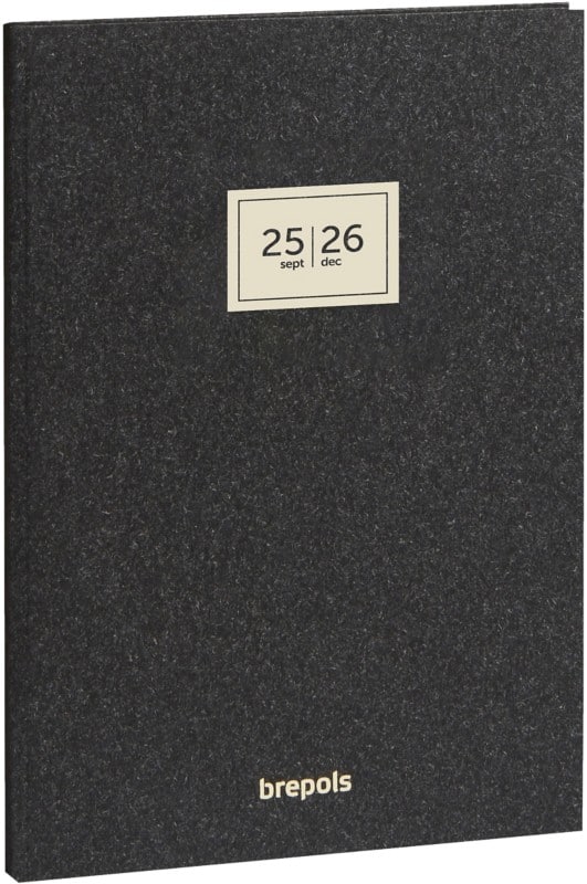 Agenda Brepols 2026 A5 Hebdomadaire Allemand, Anglais, Français, Néerlandais Anthracite 2,064,0674,15,6,0