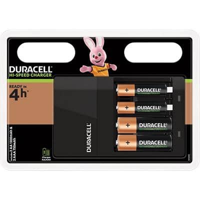 Duracell Batterijlader Hi-Speed Value voor 4 batterijen AA/AAA 2 x AA en 2 AAA Batterijen