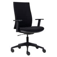 Siège de bureau euroseats Canillo tissu Noir